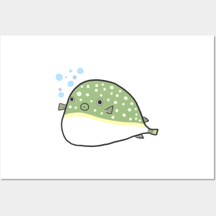 Cute Blowfish (puffer / globe fish) Posters and Art